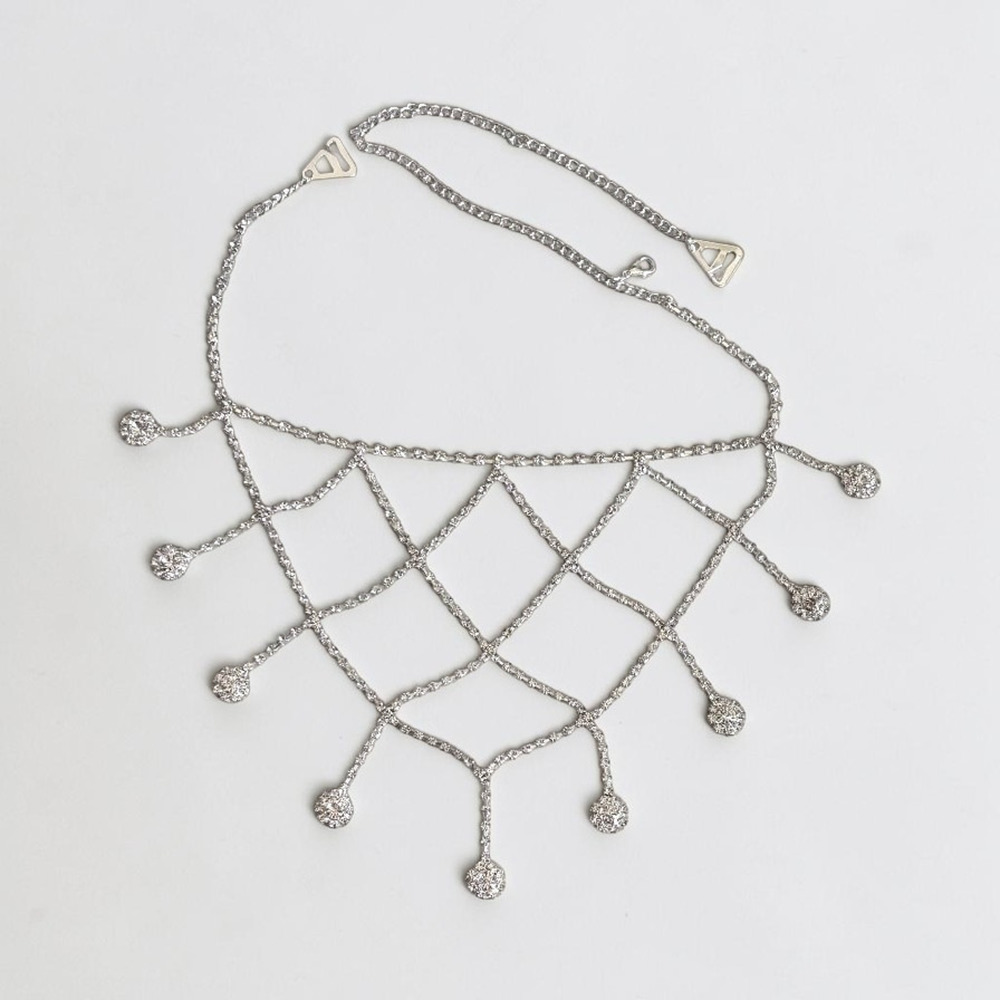 Silver Rhinestone Shoulder Chain - Picture 3 of 4